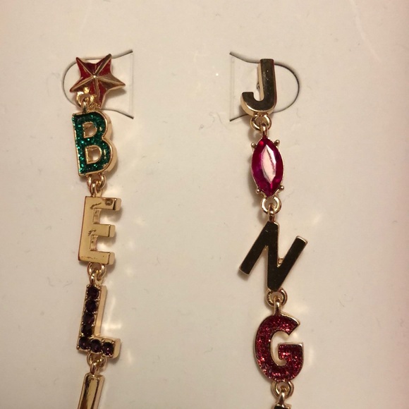 Betsey Johnson XMAS Jingle Bells Dangle Earrings - Picture 3 of 5